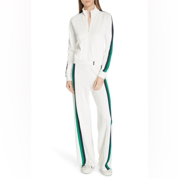 Tory Burch Pants - FINAL PRICE Tory Burch Sport White Jumpsuit Double Stripe Track